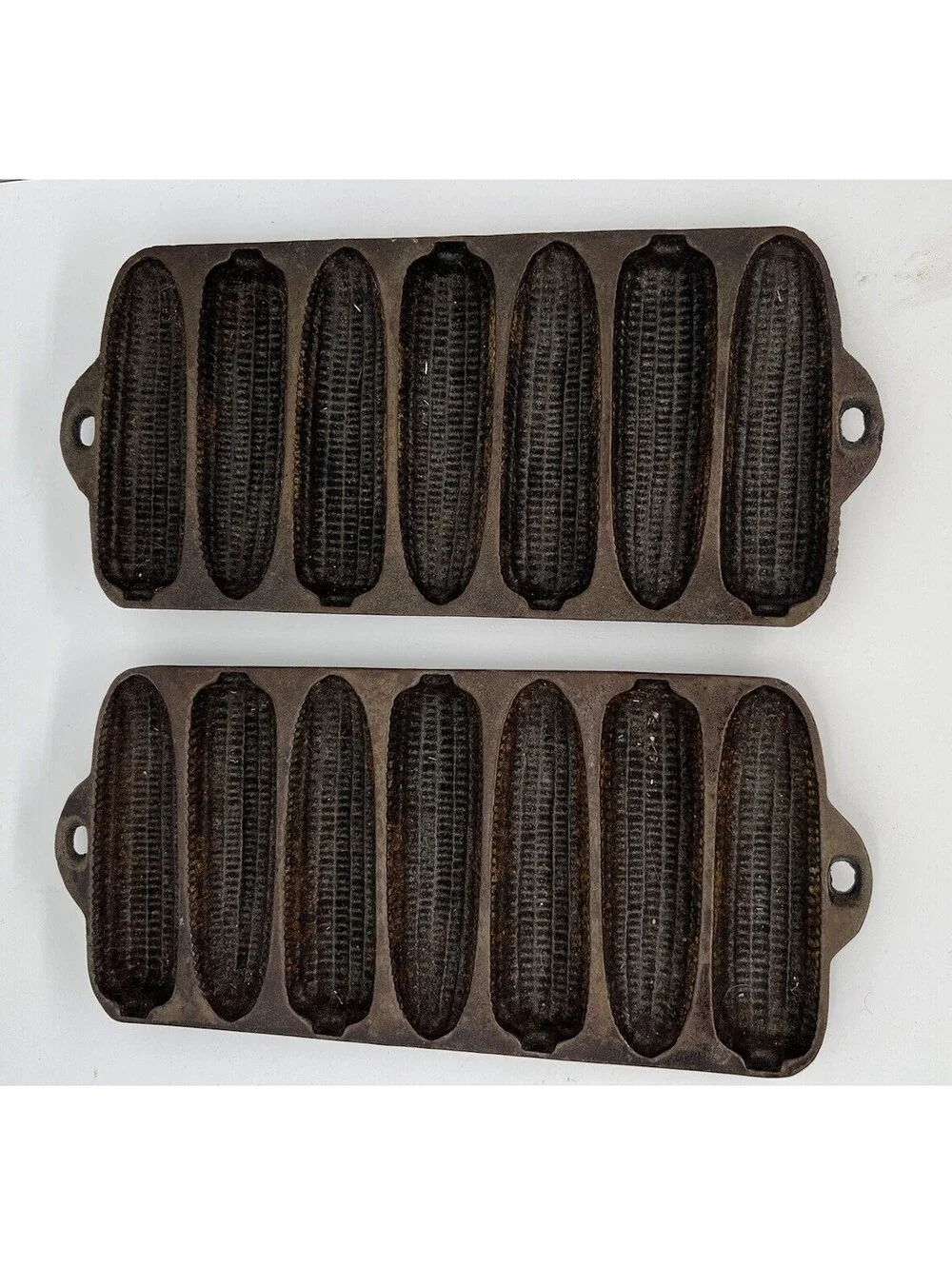 Wagner Ware Cast Iron Corn Stick Cornbread Muffin Pan 7 Sticks Lot of 2